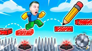 РИСУЙ - чтобы ВЫЖИТЬ СРЕДИ ШИПОВ и пройти OBBY!