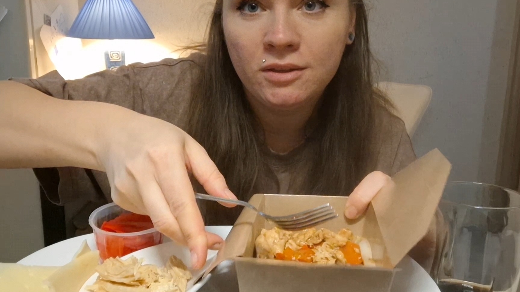 Мукбанг вок с курицей, спаржа, имбирь #Мукбанг #обед смотреть онлайн