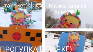 МИЛКА СЕЛА НА ДИЕТУ?) ДЕНЬ С МИЛКОЙ В ПАРКЕ)🎀🎄❄️🫶🏻♥