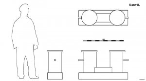 Кнехт B. Чертёж. Ship bollard B. Drawings.