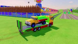 Мультик про большие машины: грузовики и их работа!