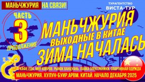 Маньчжурия. Начало декабря 2025. Часть 3. Мир ковров. Ванцуань. Электроника. Лиза-спорт. Марина 888