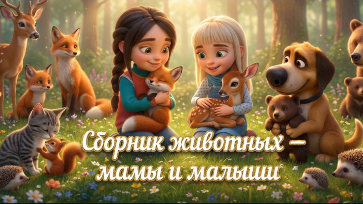 Сборник животных — мамы и малыши | Добрые и нежные сцены заботы смотреть онлайн