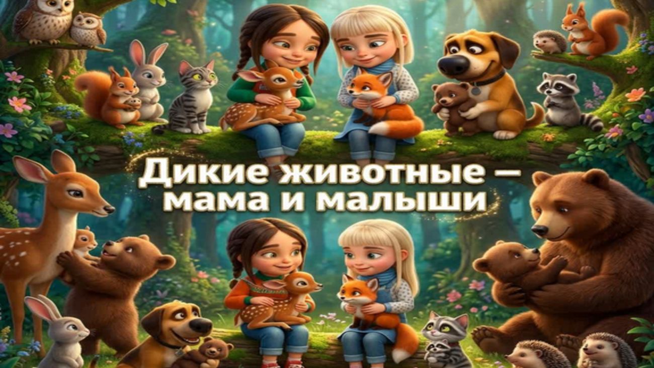🌟 ДИКИЕ ЖИВОТНЫЕ — МАМА И МАЛЫШИ смотреть онлайн
