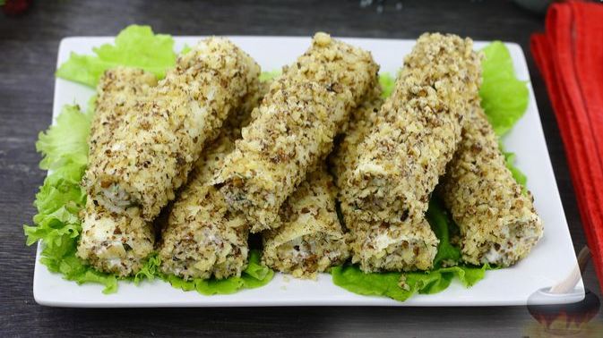 Праздник без повода. РУЛЕТИКИ ИЗ СЫРА С ВЕТЧИНОЙ И ОРЕХАМИ смотреть онлайн