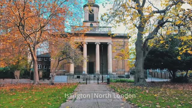 🍁🇬🇧 Утренняя прогулка по осеннему Лондону🍁 от Ислингтона до Холлоуэя 4K смотреть онлайн