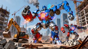 Строительная техника оживает! Трансформеры на миссии — распаковка и стройка!