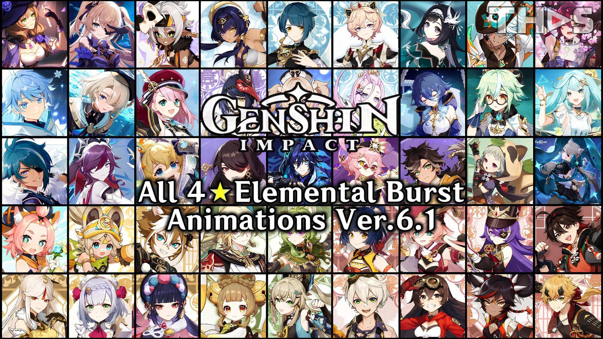 ✨ Все взрывы стихий 4★ персонажей - Genshin Impact (Коллекция версии 6.1) ✨