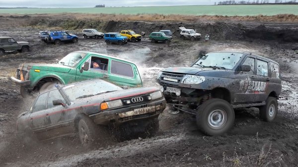 ДЖИПЕРЫ зарубились КТО ВЫЕДЕТ ПЕРВЫМ? AUDI, TOYOTA, НИВА, УАЗ, SUZUKI! ЦАРЬ ГОР УДИВЛЕН!