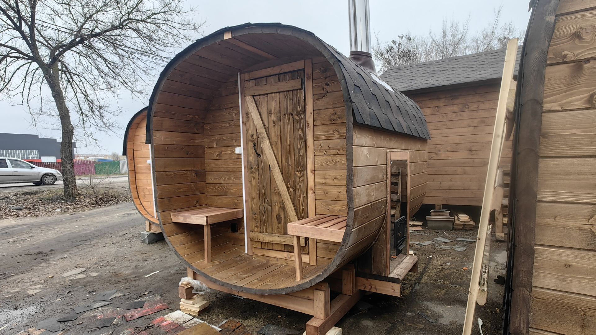 Баня Квадро 2х2 с крыльцом - производство Govoroff смотреть онлайн