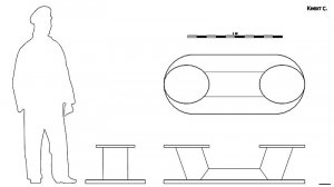 Кнехт C. Чертёж. Ship bollard C Drawings.