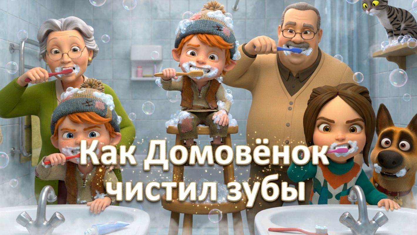 Как Домовёнок чистил зубы 🪥 Обучающий мультфильм для детей | Правильная чистка зубов для малышей смотреть онлайн