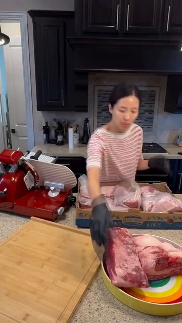 Заготовка говяжьей грудинки