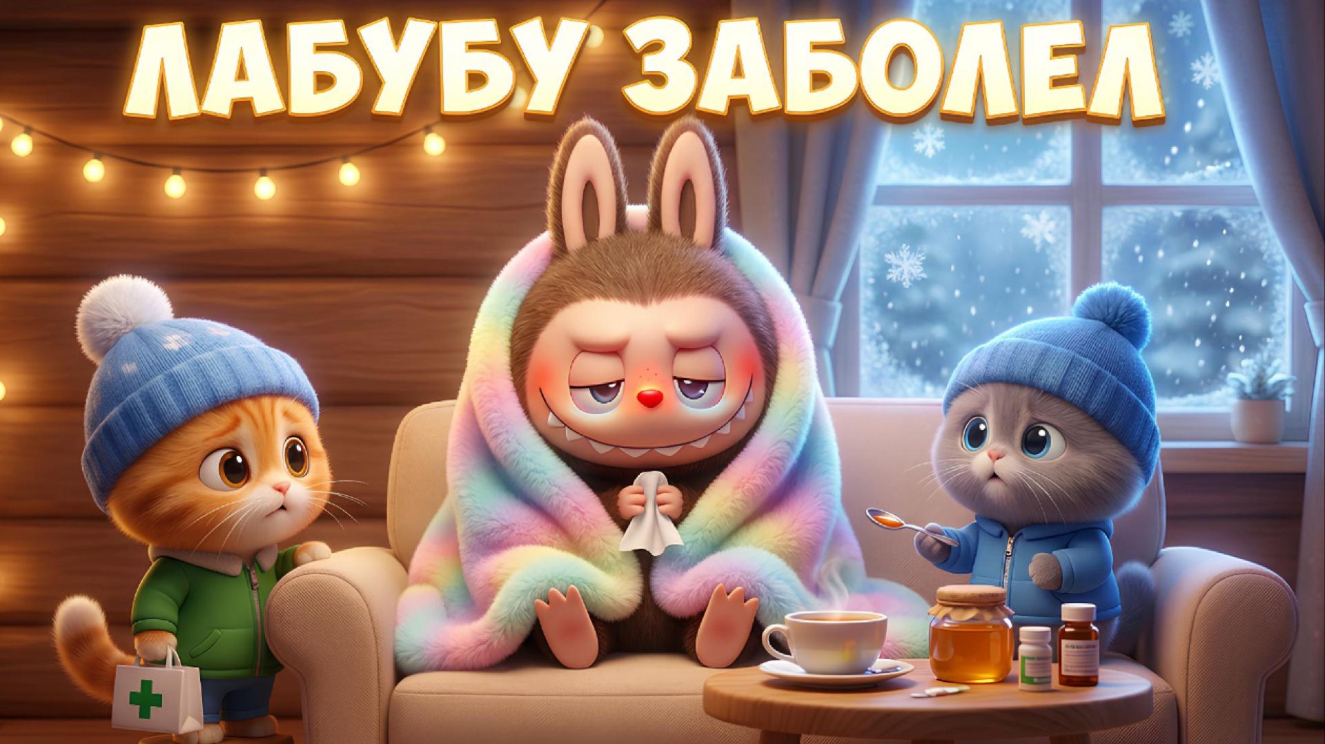 🌟 ЛАБУБУ ЗАБОЛЕЛ 🌟ЗИМНИЙ МУЛЬТФИЛЬМ❄️ смотреть онлайн