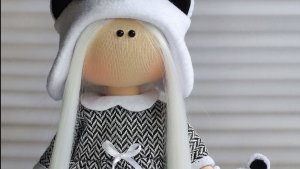 Как сшить текстильную куклу. Мастер-класс "Текстильная кукла в шапке Панда" + Выкройка PDF