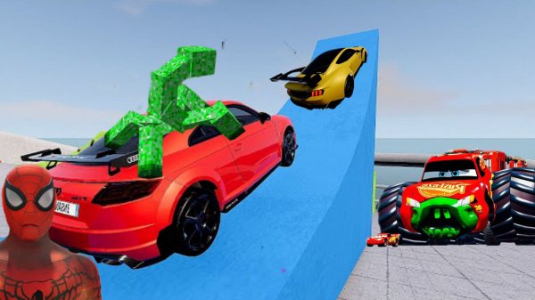 ЭПИЧЕСКИЕ прыжки с трамплина в BeamNG