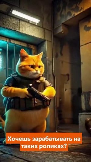 Рыжий кот с друзьями — сделано в Clipchamp