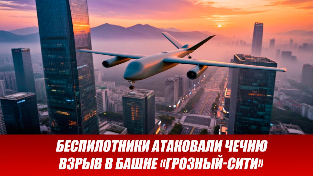 Грозный атакован БПЛА ВСУ. Взрыв в башне «Грозный-Сити». Новости сегодня 05.12.2025 смотреть онлайн