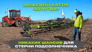 Обзор нового ножевого катка VELES МК-12. Мульчирование стерни подсолнечника за 1 проход