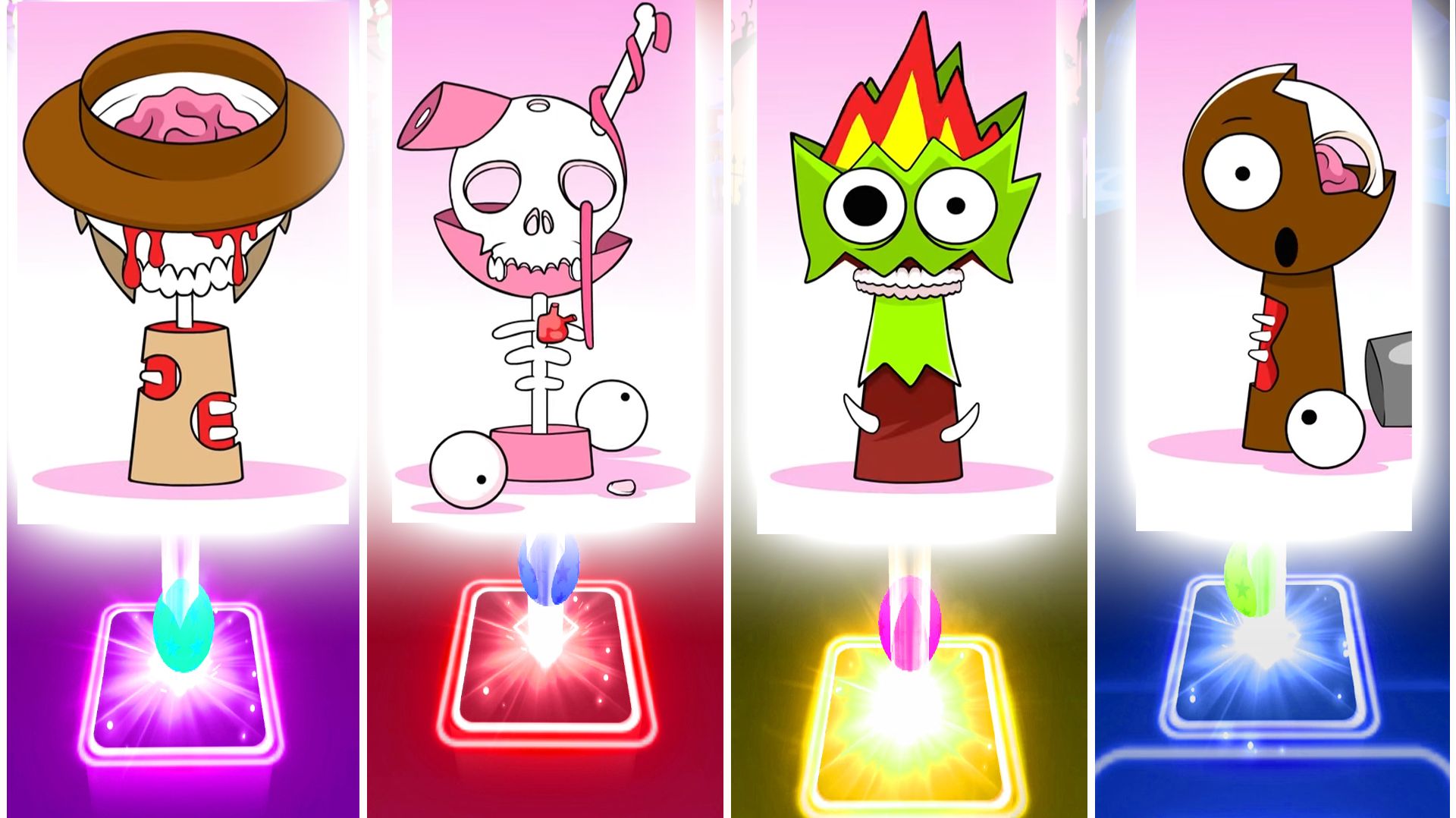 Спрунки (ASMR Sprunki) Tiles Hop 3