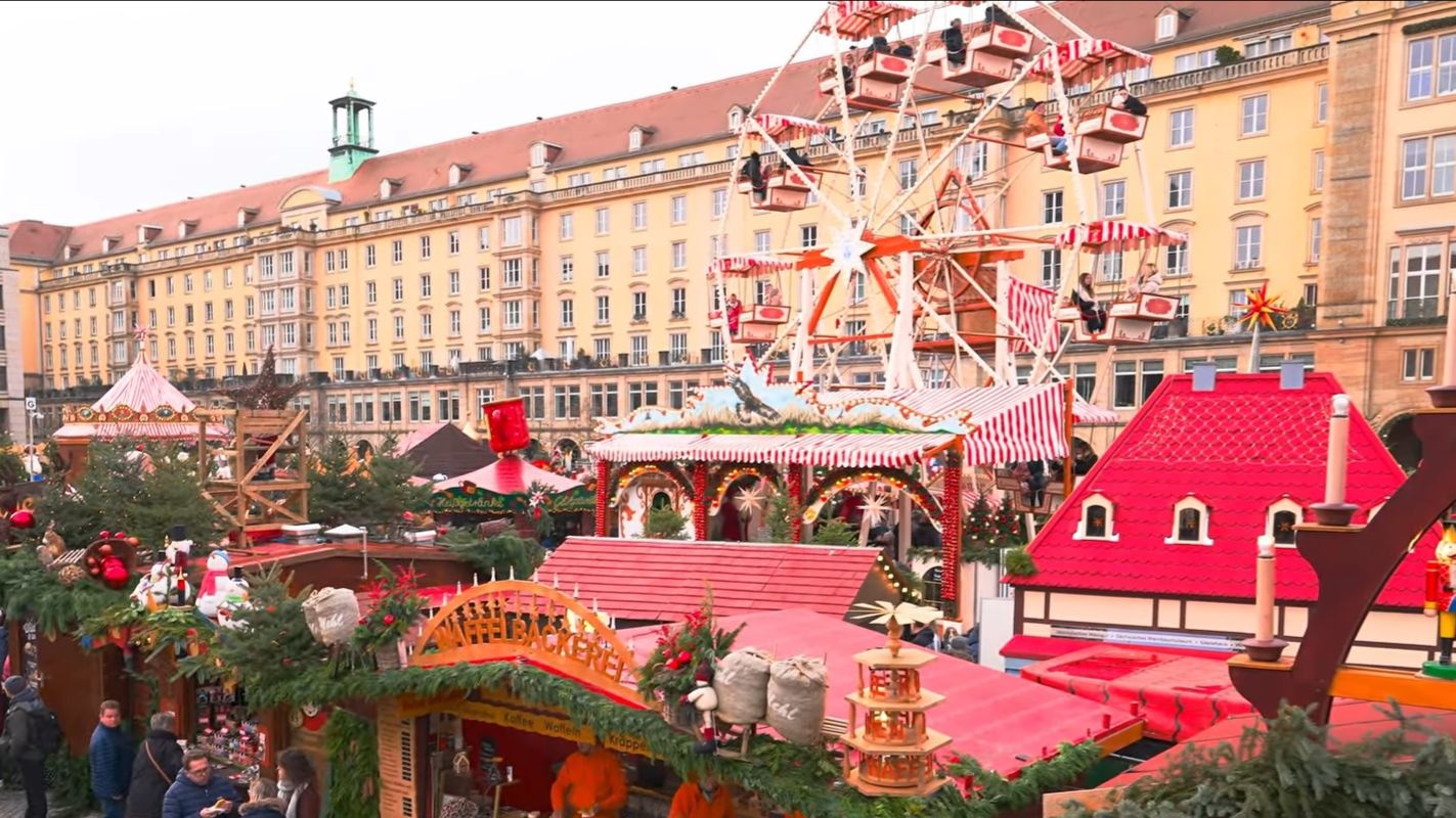 🇩🇪 Рождественский рынок Дрездена: Штризельмаркт, Фрауэнкирхе и немецкое зимнее очарование 🇩🇪 смотреть онлайн