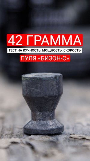 42 грамма! Как летит тяжелая пуля для ружья? Тест патрона с пулей "Бизон-С"