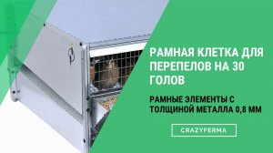 🚀 Рамные клетки для перепелов — новая прочность, новое качество, новая эпоха!