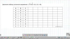 ВПР по Информатике 8 класс 10. Таблица истинности 3 переменные