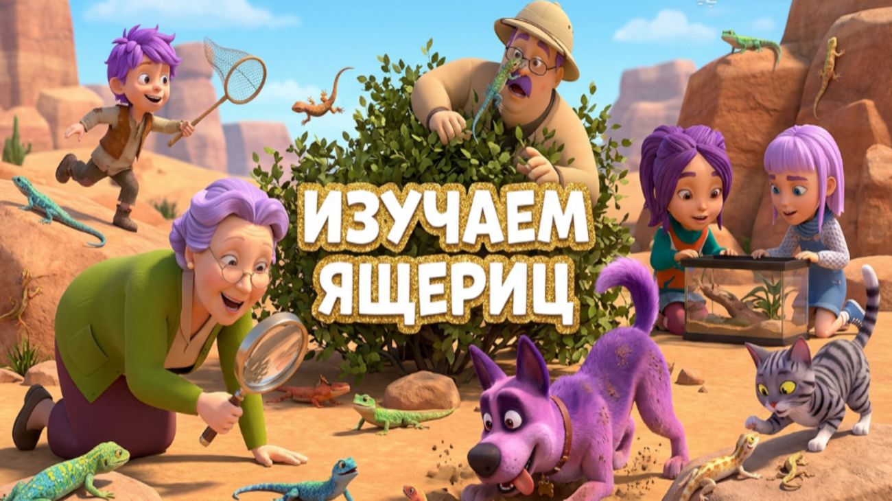 Изучаем ящериц — удивительный мир рептилий | Познавательное видео для детей 0+ смотреть онлайн