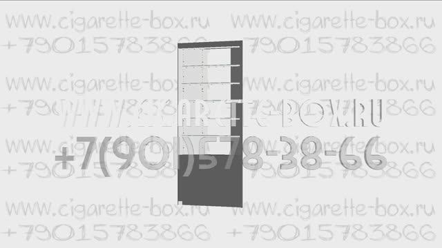 Витрина без стеклянных дверей наружный угол с пятью стеклянными полками