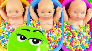 Мультики для девочек про 3 ляльки. Кукляшки в разноцветных ванночках.  Мультики для детей