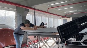 Обучение PDR: ремонт и удаление вмятины на двери Omoda