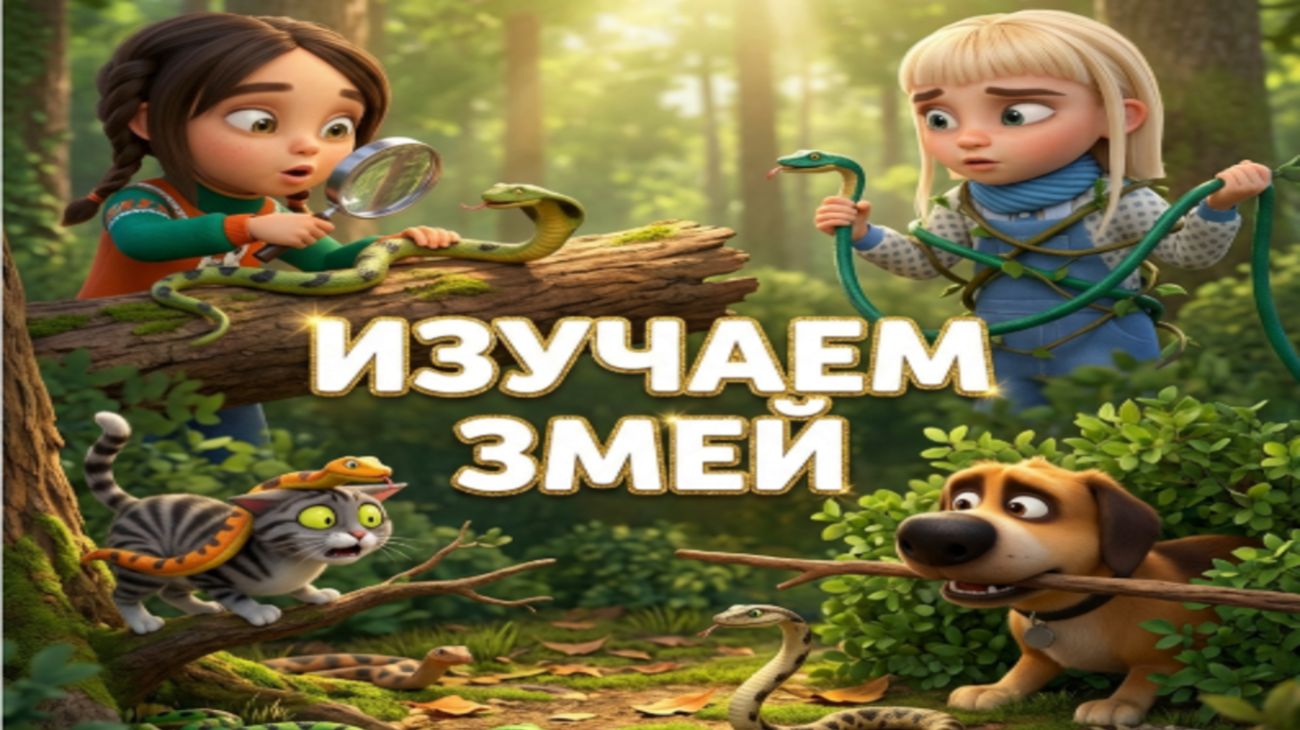 Изучаем змей — познавательное видео о рептилиях | Добрый и безопасный рассказ для детей 0+ смотреть онлайн