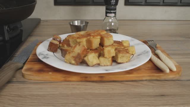 Мини гренки на завтрак или ужин быстро и вкусно