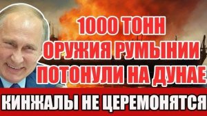 Румынскаябаржас1000тонзерна взорвана наДунае Кинжалы нанесли точныйударПравда всплыла на поверхность