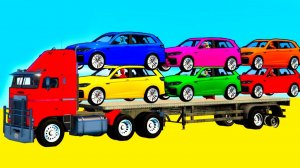 Внедорожники Транспорт Машинки и Супергерои с Человеком-пауком для детей Мультфильм для детей