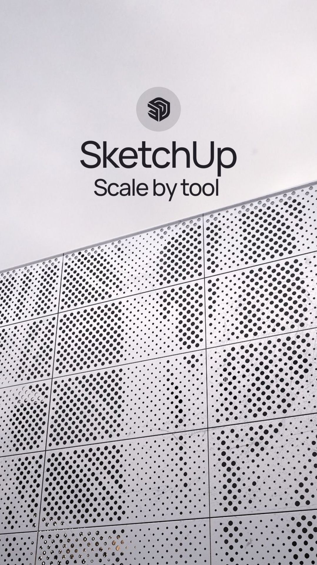 SketchUp. Перфарированные панели с помощью Scale by tool