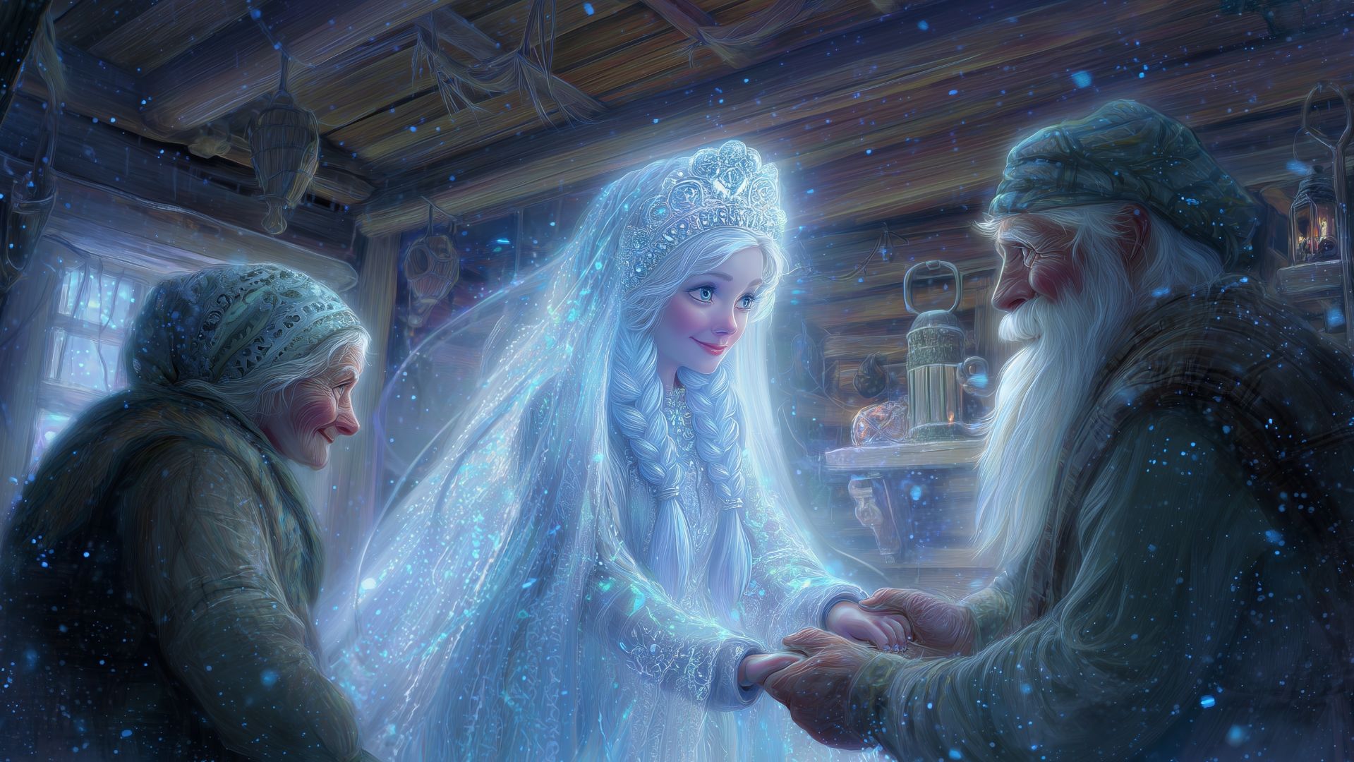 Русская народная сказка "Снегурочка" 🧚♀️ | Сказка на ночь | Дед и Баба слепили дочку из снега смотреть онлайн