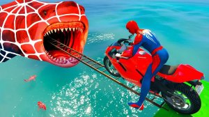 ГОНОЧНАЯ ТРАССА С ПРЕПЯТСТВИЯМИ ДЛЯ СУПЕРГЕРОЕВ 🚗 ЧЕЛОВЕК ПАУК ПРОТИВ БЭТМЕНА И ХАЛКА №54