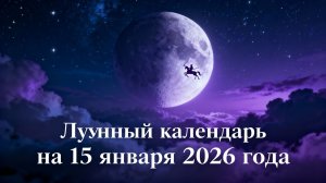 🌑 Лунный календарь на 15 января 2026 года: советы для удачного дня 🌙