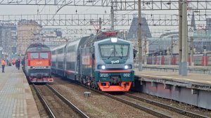 Отправление первого рейса поезда «Буревестник» под ЭП20-002 с Ярославского вокзала