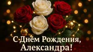 Александра, с днём рождения!(Лепестки Роз)