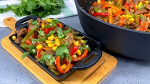 Не прошло и двух минут, как умяли всю тарелку! Очень вкусное Мясо "По-Мексикански". РЕЦЕПТ простой