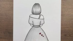 Как нарисовать девушку в платье - Как сделать простые рисунки карандашом