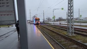 Красивый новогодний трамвай. Коломенский трамвай. город Коломна.