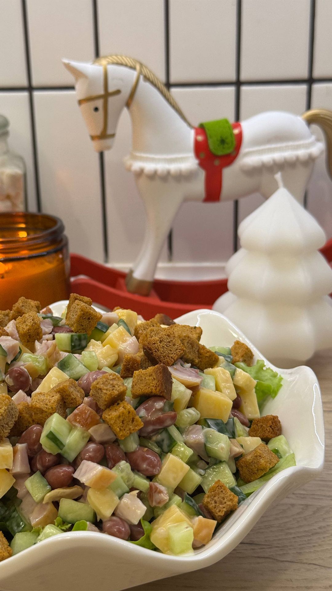 Простой салат с фасолью и копченой курицей за 5 минут. Сохраняйте рецепт! смотреть онлайн