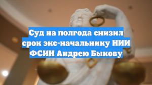 Суд на полгода снизил срок экс-начальнику НИИ ФСИН Андрею Быкову