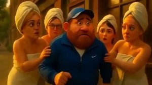 Мужик в женской бане