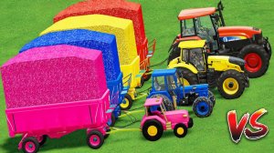 Разноцветные Машинки, Грузовики и Самосвалы для Детей! Мультики про БОЛЬШИЕ и Маленькие Трактора!