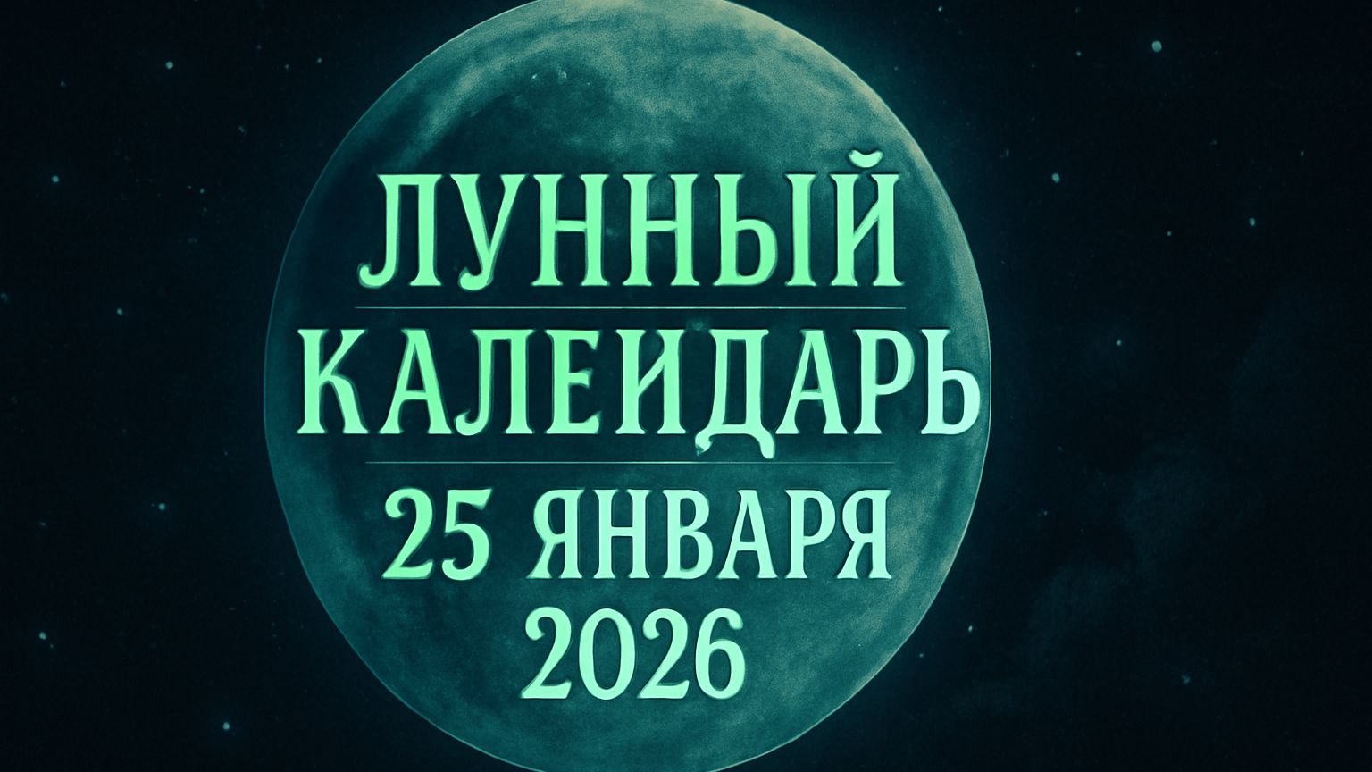 🌑 Лунный календарь на 25 января 2026 года: советы для успешного дня 🌙